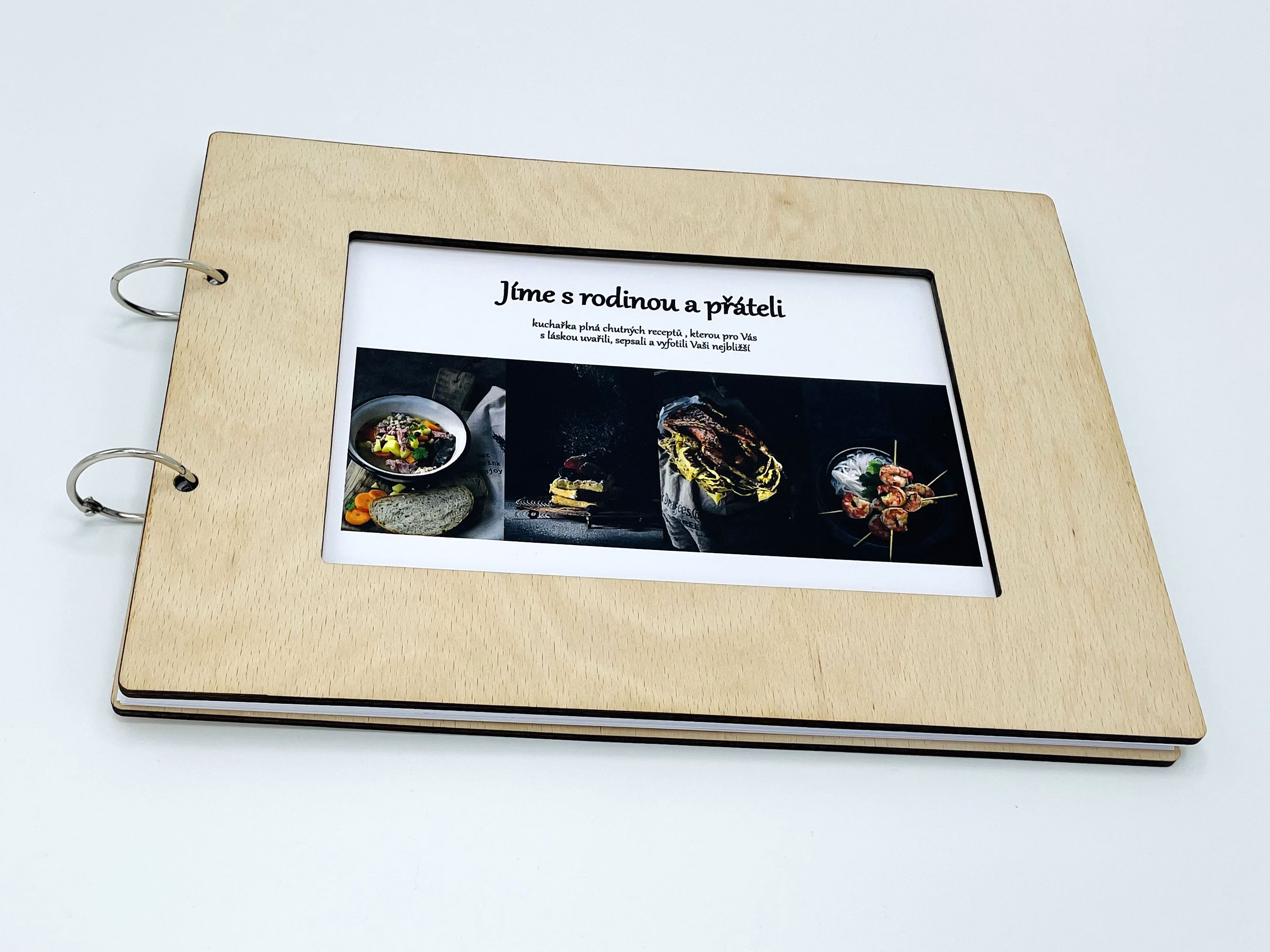 Dřevěné fotoalbum s rámečkem
